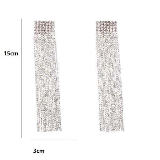 Title 6, All-match Diamond Long Rhinestone Claw Chain Ea...
