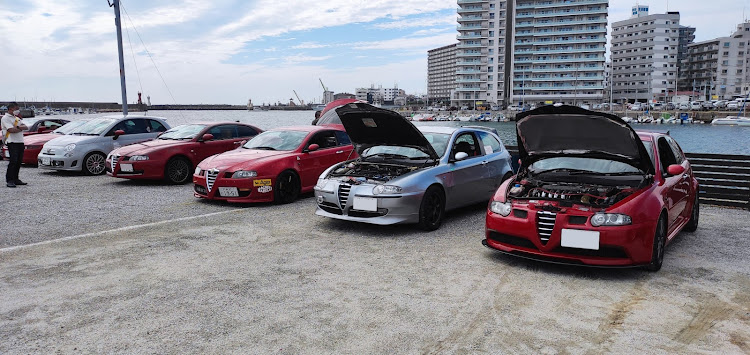 147の🇮🇹イタリアンカーMT🇮🇹・明石ウォーターフロントパーク・Kansai Italian Car Meetingに関するカスタム事例の投稿画像2枚目