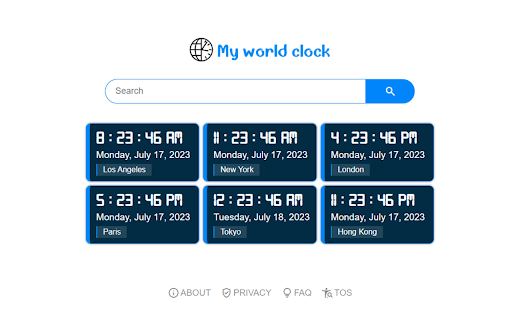 My world clock