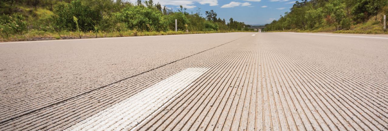 Hunter Expressway Concrete Pavement in Australia, Showing Application of Diamond Grooving Technique