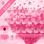 Cover Image of Herunterladen Live Pink Love Keyboard Theme 6.6.5.2019 APK