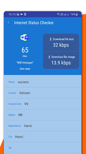 Screenshot Online 4G internet speed meter