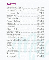 Santhanam Balaji Sweets menu 1