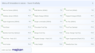 Smoodies & Juices - Yours Fruitfully menu 1