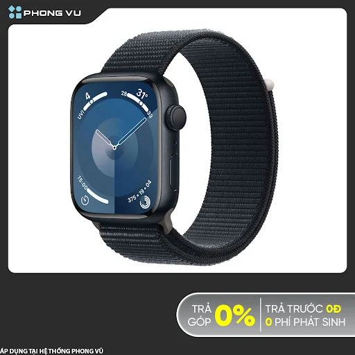 Đồng hồ Apple Watch Series 9 GPS 45mm Midnight (Vỏ Nhôm Dây Vải) (MR9C3SA/A)
