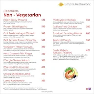 The Empire menu 2