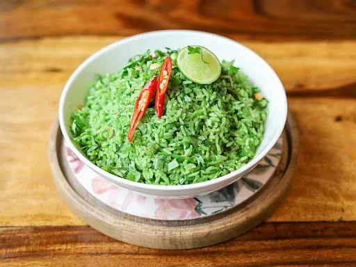 Stir Fried Green Coriander Rice Veg