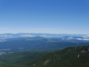 硫黄岳から北アルプス