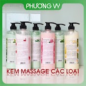 1000Ml Kem Massage Các Loại Hoa Hồng, Hoa Cúc, Sữa, Trà Xanh, Lô Hội, Bạc Hà.