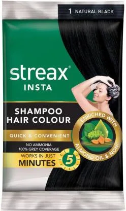 Streax Insta Shampoo Hair Colour - 25 ml