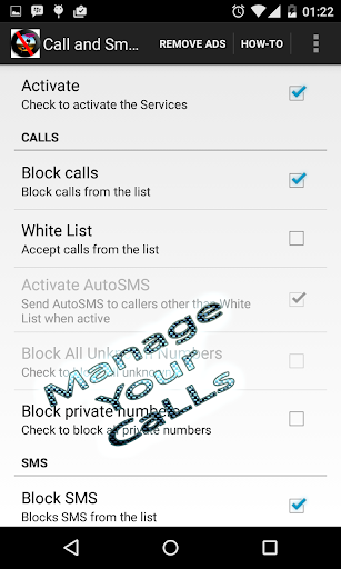 Call and SMS blocker