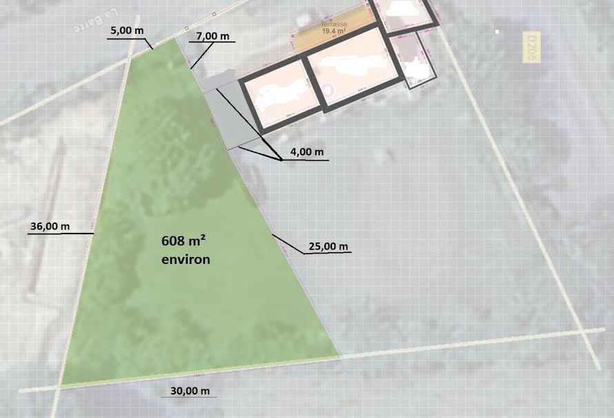 Vente terrain  608 m² à Vue (44640), 82 000 €