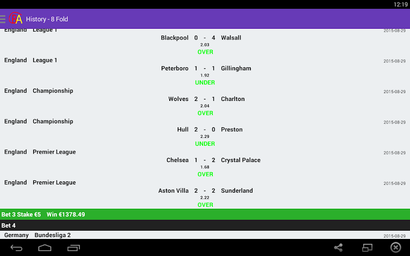 VIP Betting Tips O/U 2.5 Screen 1