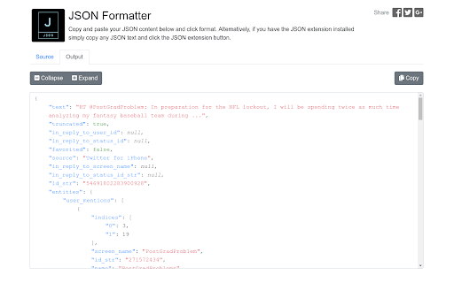 JSON Formatter