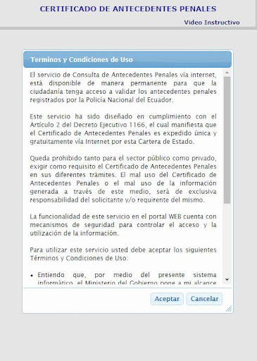 Antecedentes Penales Ecuador