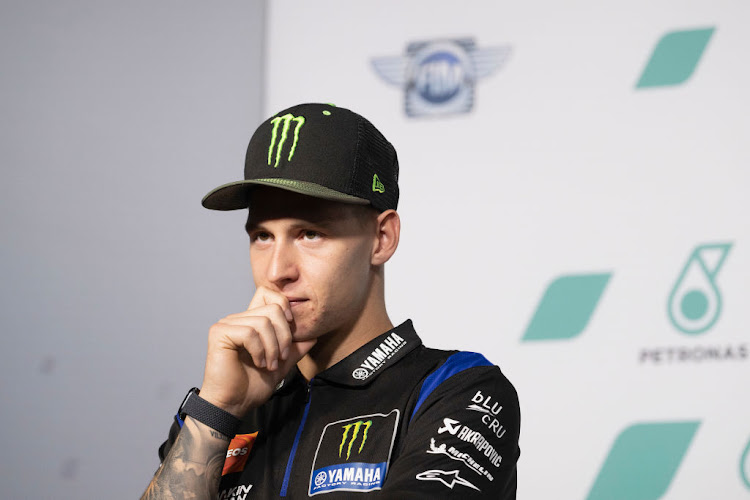 Fabio Quartararo talks to the press before the MotoGP of Malaysia at Sepang Circuit on October 20 2022 in Kuala Lumpur.