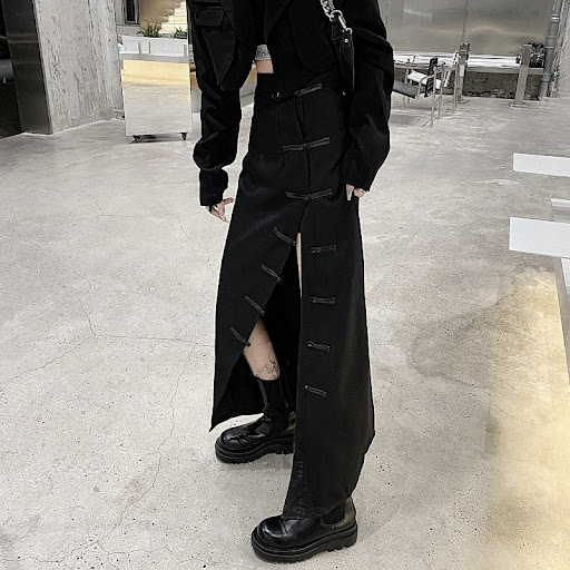 Title 3, Harajuku Wind Dark Cheongsam Button High Waist ...