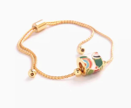 Title 3, Kleurrijke emaille drip glazed etnische armband...
