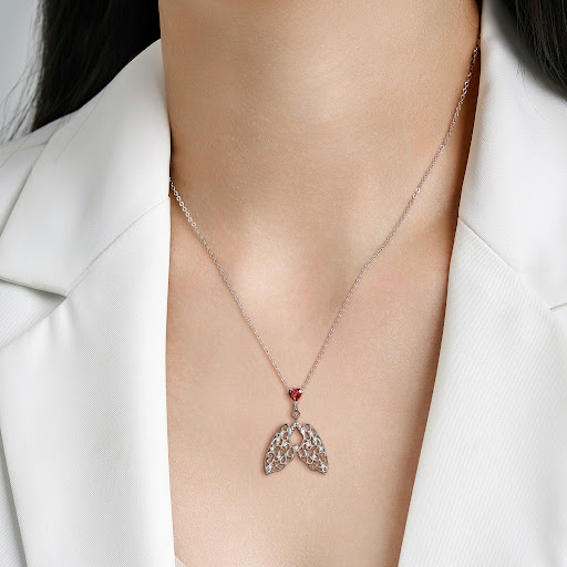 Title 2, Creative Simple White Lung S925 Sterling Silver...