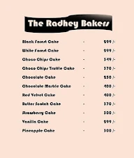 The Radhey Bakers menu 1