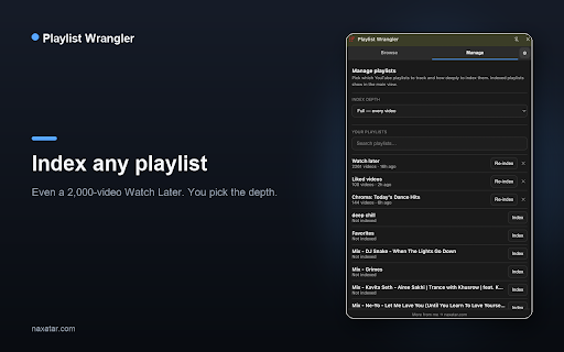 Playlist Wrangler screenshot 2