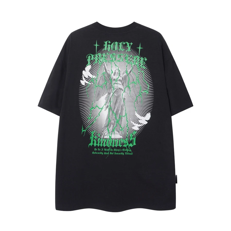 Heren T-shirt met statue print korte mouw