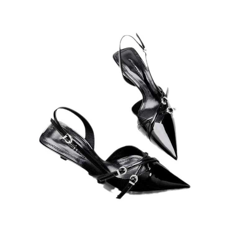 All-Match hoge hakken met spitse neus en gesp, voor een elegante en stijlvolle uitstraling, perfect voor elke gelegenheid.