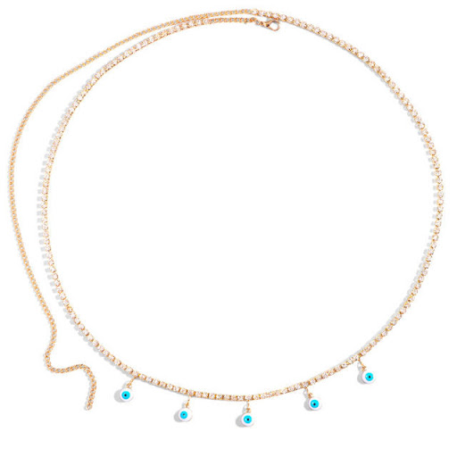 Title 5, Boho Womens Rhinestone Eye Body Chain, a dazzl...