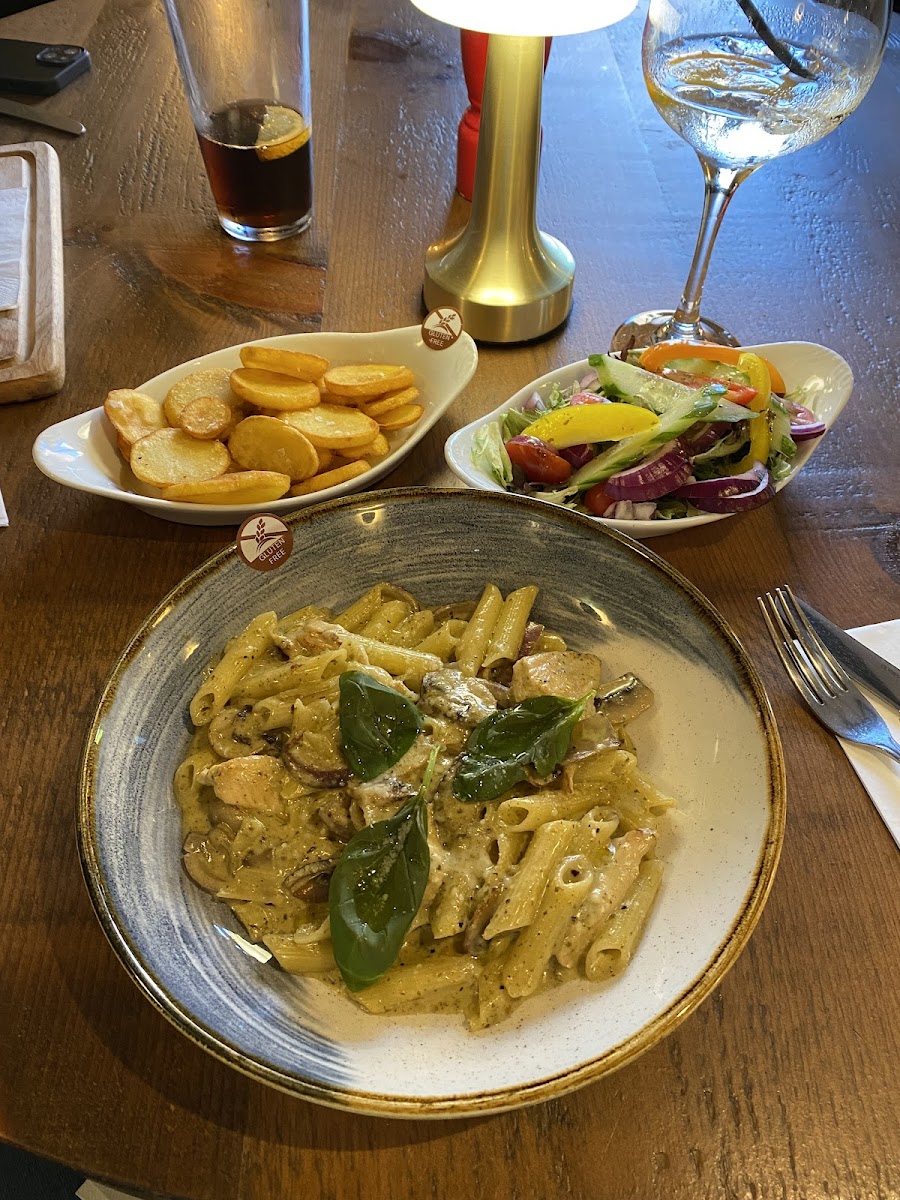 Chicken & mushroom pasta