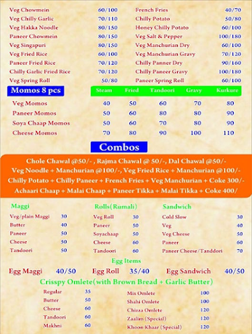 Amritsari Tandoori Kulcha menu 