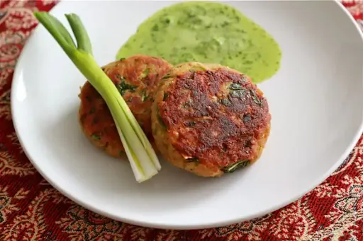 Mutton Shami Kabab [2 Pieces] With Green Chutney