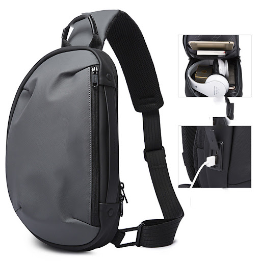 Title 3, Mens One Shoulder Chest Bag Casual Waterproof ...