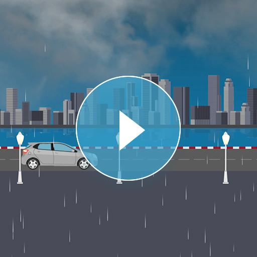 Cityscape animated weather backgrounds add-on