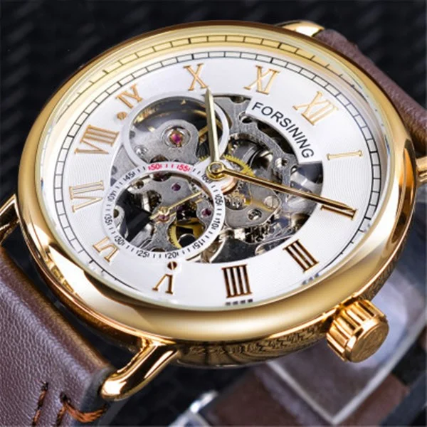 Title 5, Orologio meccanico da uomo, casual e scheletrat...