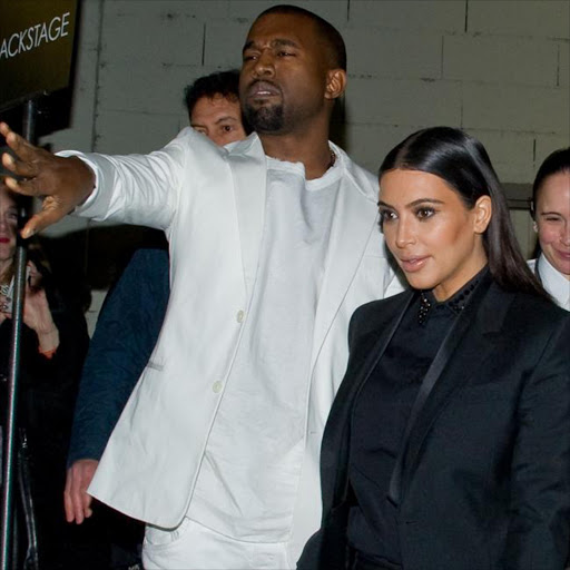 Kanye West with Kim Kardashian