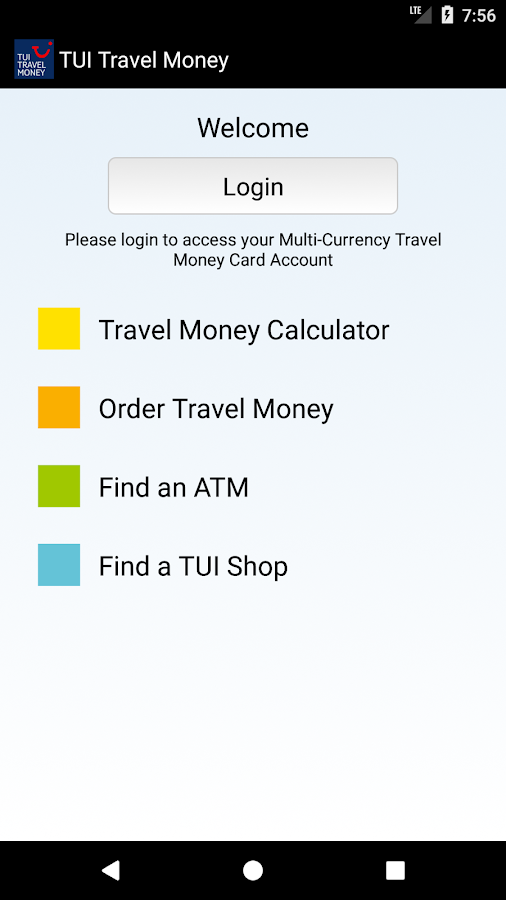 tui travel money my account login