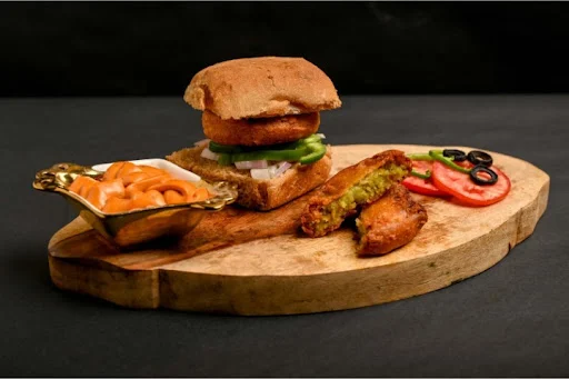 Spicy Peri Peri Vada Pav Burger