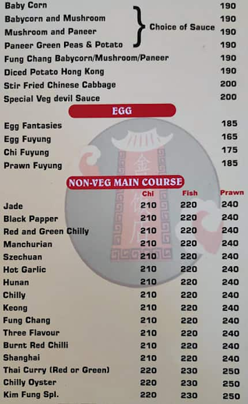 Kim’s Chinese Fast Food menu 