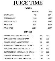 Juice Time menu 1