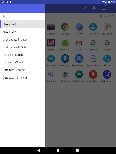 My App List - Search, Sort, Share
