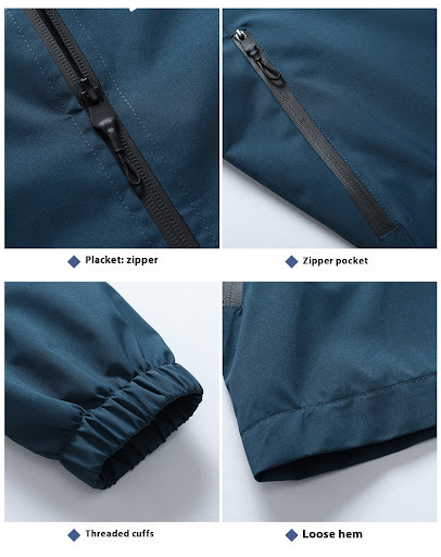 Title 15, Mens Outdoor Jacket Casual Hooded Windproof Ja...