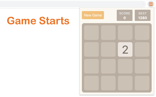 2048 Game chrome extension