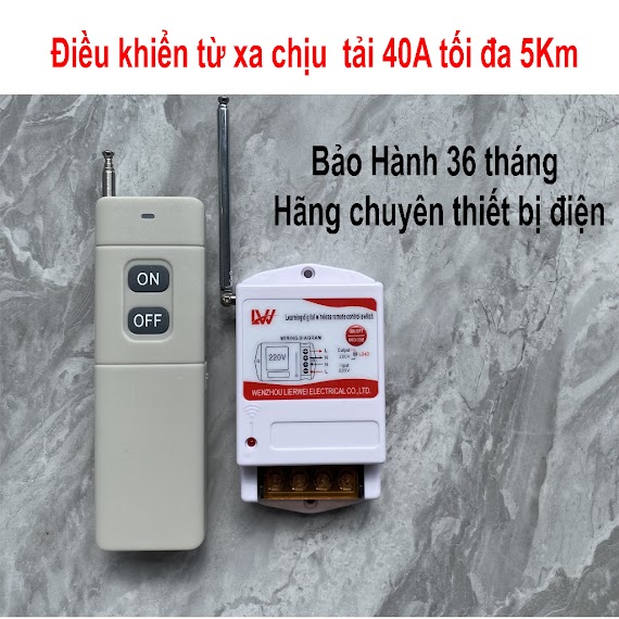 Công Tắc Điều Khiển Từ Xa Lw 40A 1000M - 5000M 220V - 380V Freeship Điều Khiển Từ Xa Công Suất Lớn Có Học Lệnh