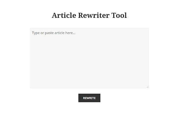 Article Rewriter Tool chrome extension