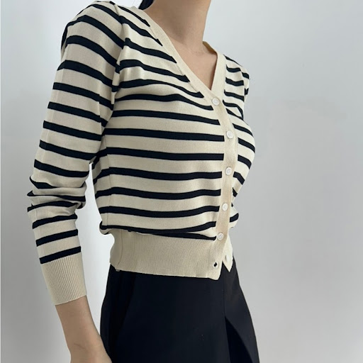 Title 8, Autumn Soft Sticky Striped Sweater Top