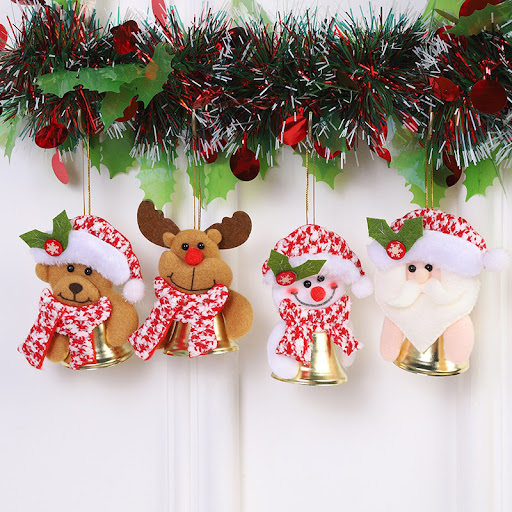 Title 1, Cartoon Santa Claus Elk Decorative Pendant Chri...