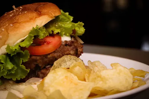 Meaty Double Beef Cheese Burger (Plain)