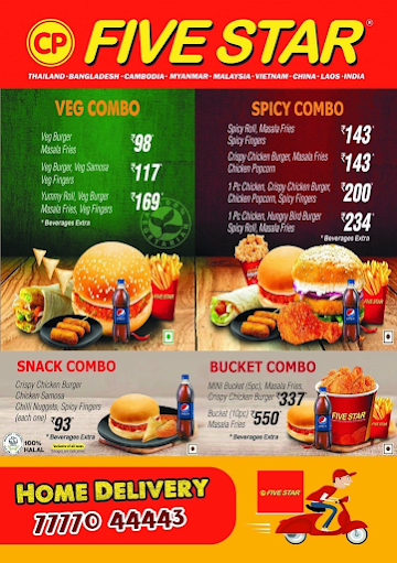 Five Star Chicken menu 