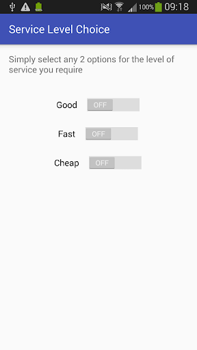 Service Level Chooser
