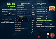 Elite Kitchen menu 1